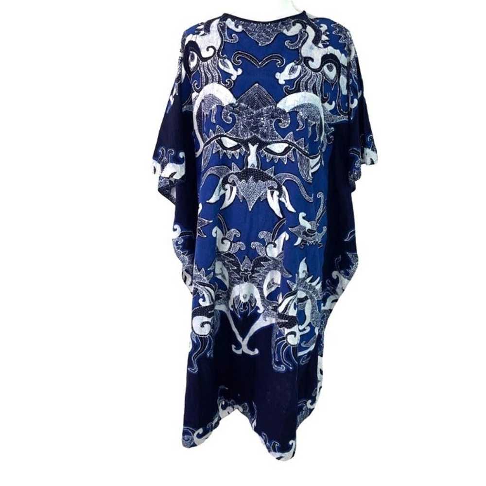 Batik Caftan Womens Size Medium M Vintage Handmad… - image 1