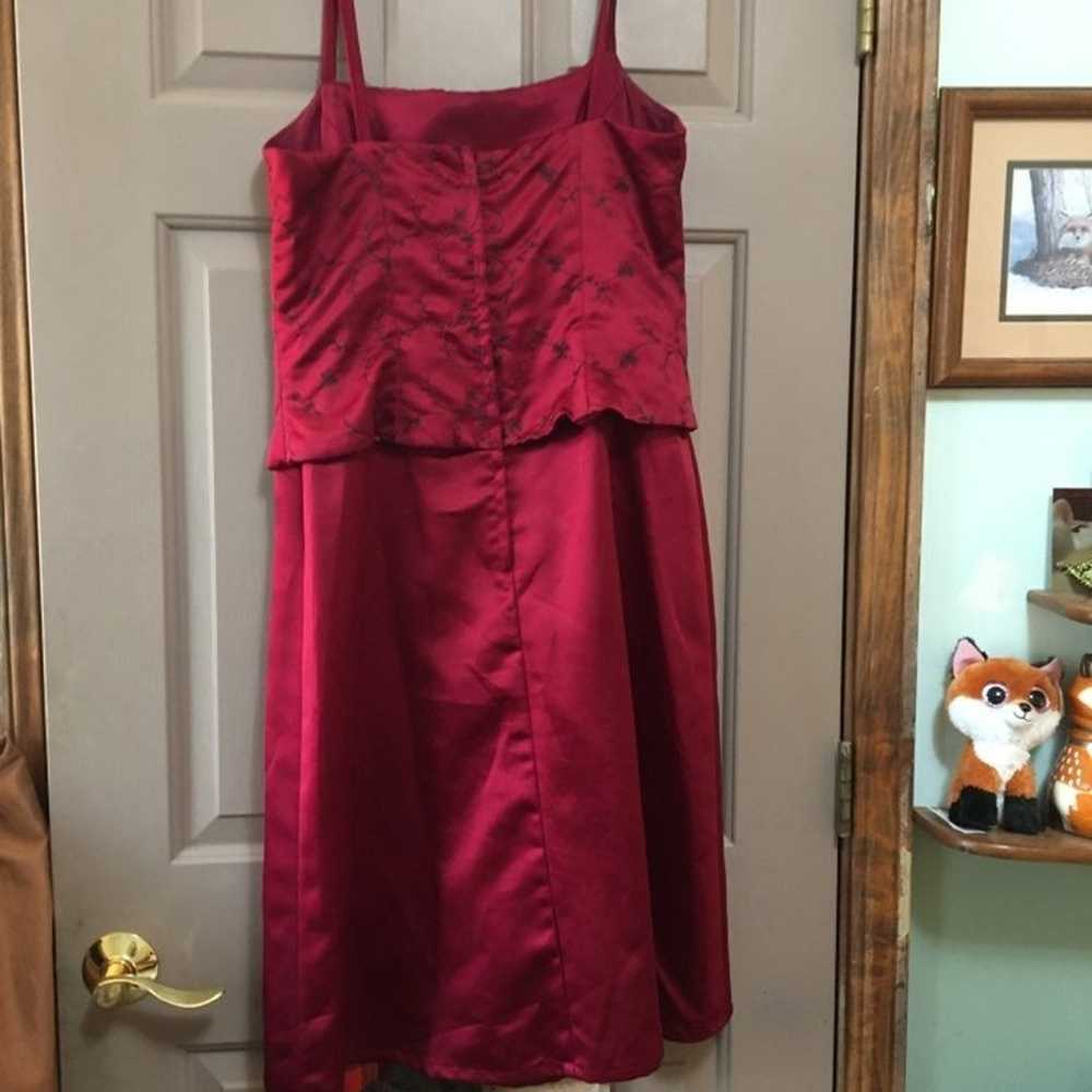 Vintage 90s Red And Black Vampy Goth Prom Dress F… - image 4