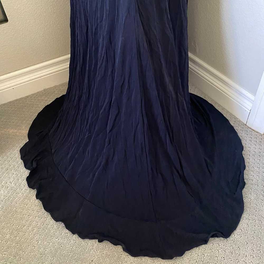 Badgley Mischka Navy Blue Gown - image 7