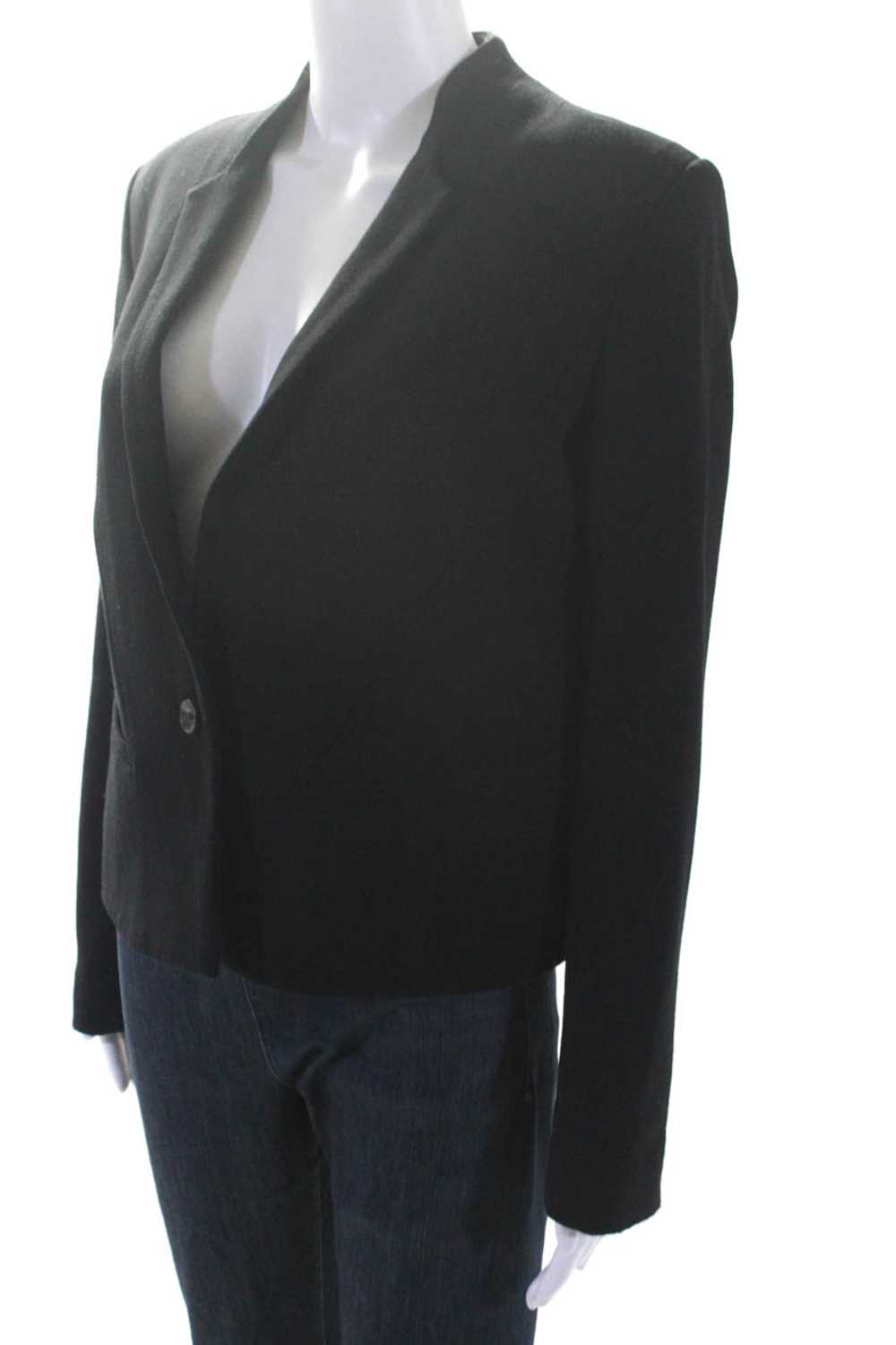 Helmut Lang Womens Solid Black One Button Long Sl… - image 3