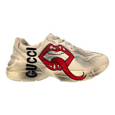 Gucci Rhyton Mouth Print Logo Distressed Sneaker … - image 1