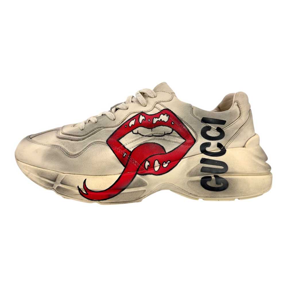 Gucci Rhyton Mouth Print Logo Distressed Sneaker … - image 2