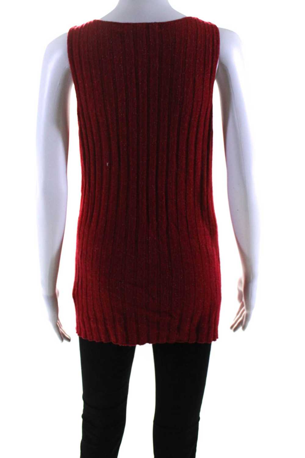 Creatures Of Comfort Womens Wide Rib V Neck Knit … - image 3