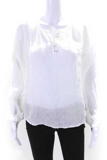 Bella Dahl Womens Long Sleeve Crew Neck Linen Box… - image 1