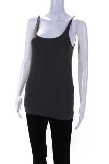 Eileen Fisher Womens Scoop Neck Knit Tank Top Gra… - image 1