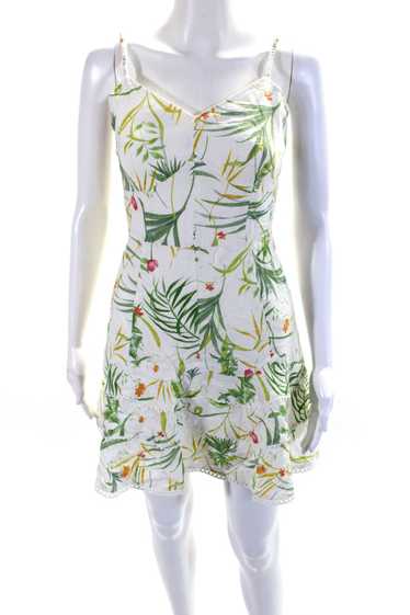 A Loves A Womens Linen Floral Print Sleeveless A L