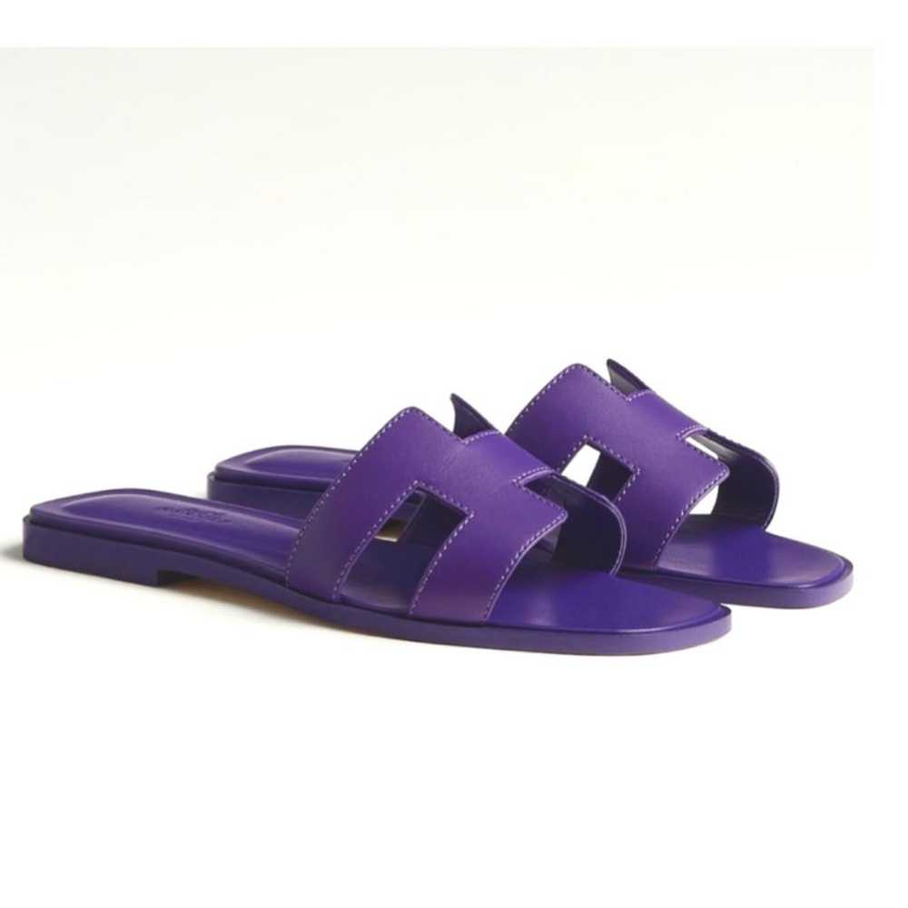 Hermès Oran leather sandal - image 3