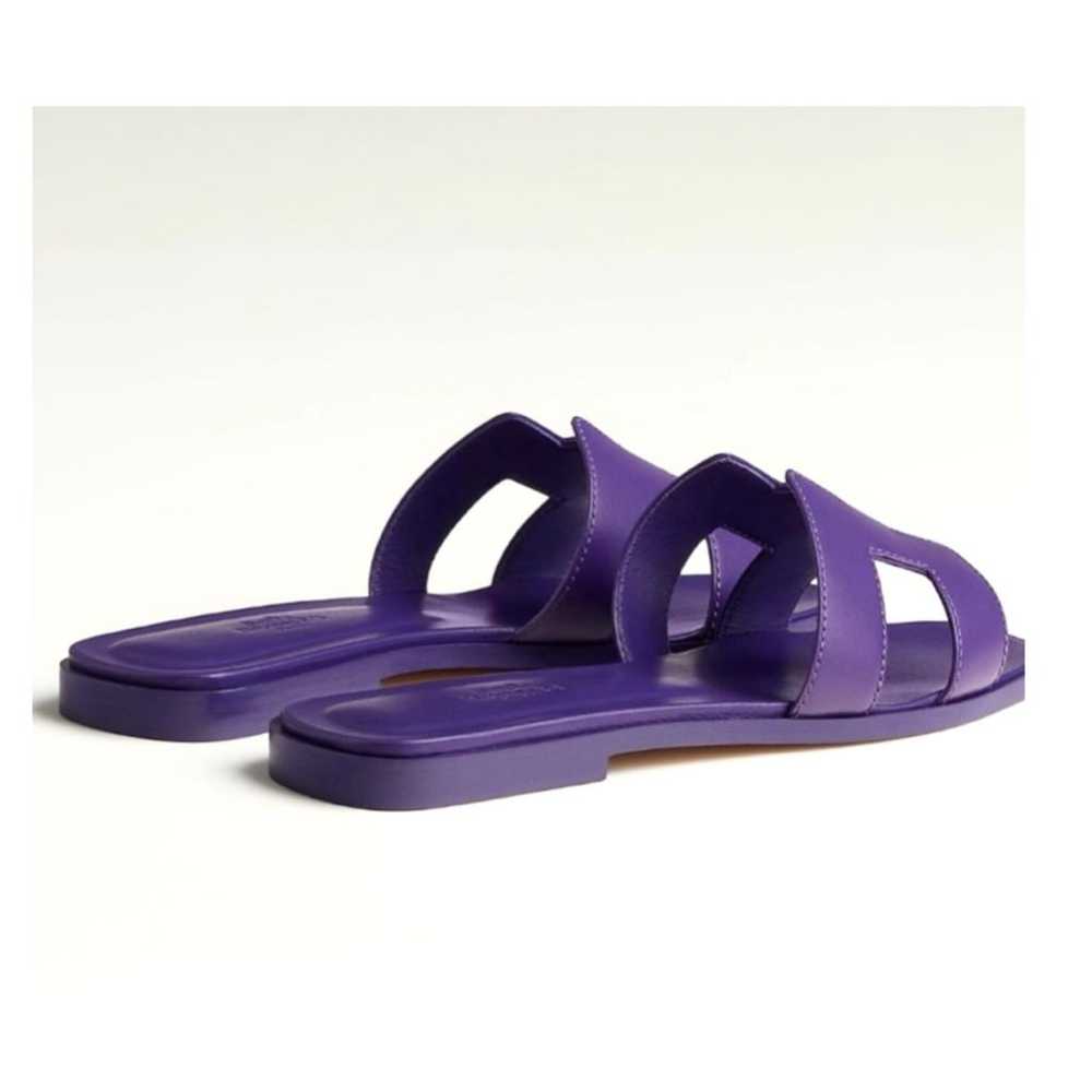 Hermès Oran leather sandal - image 5