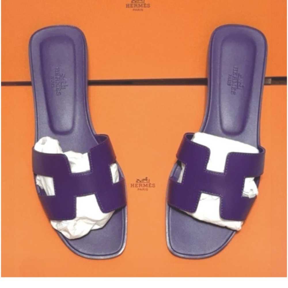 Hermès Oran leather sandal - image 6