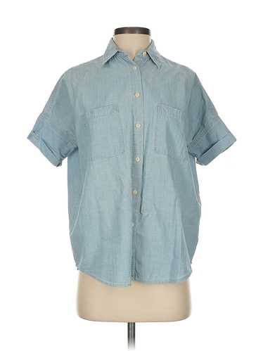 Madewell Women Blue Short Sleeve Button-Down Shir… - image 1