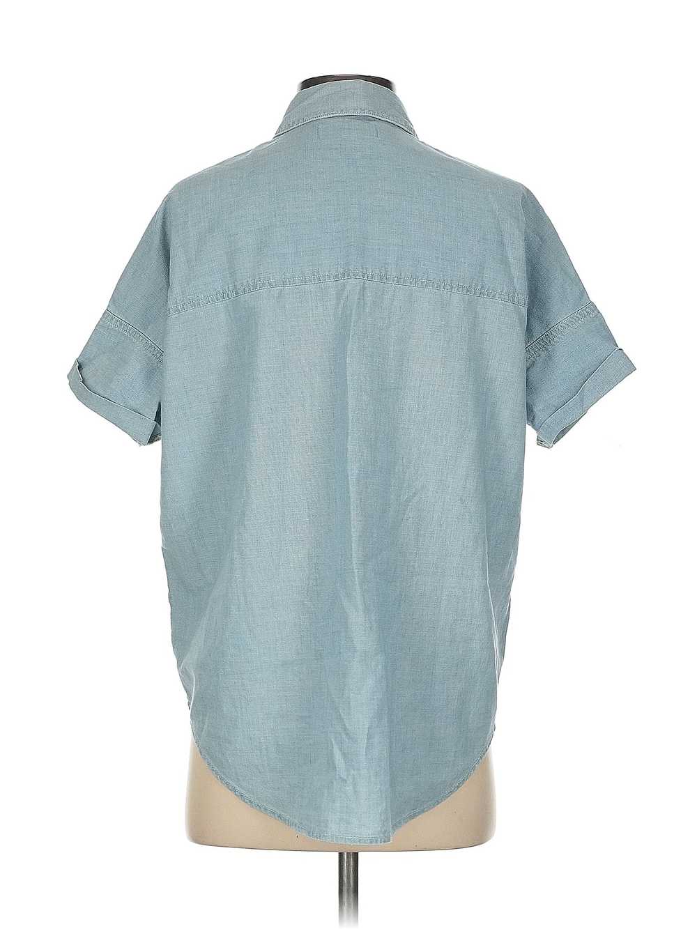 Madewell Women Blue Short Sleeve Button-Down Shir… - image 2