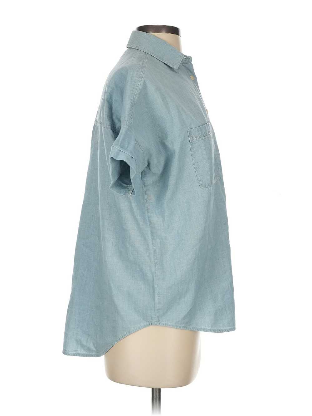 Madewell Women Blue Short Sleeve Button-Down Shir… - image 3