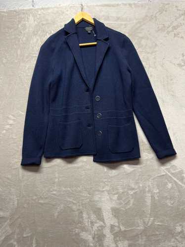 Talbots Blazer Jacket Women's Size XS Blue Wool Po