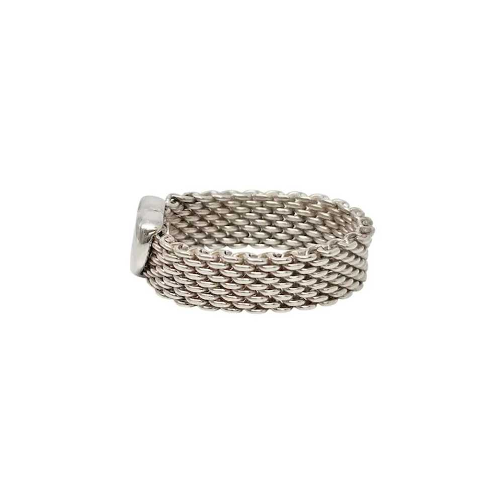 Tiffany & Co Somerset Sterling Silver Heart Mesh … - image 2