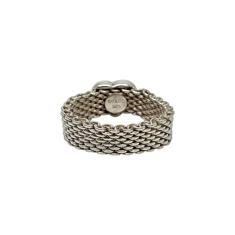 Tiffany & Co Somerset Sterling Silver Heart Mesh … - image 3