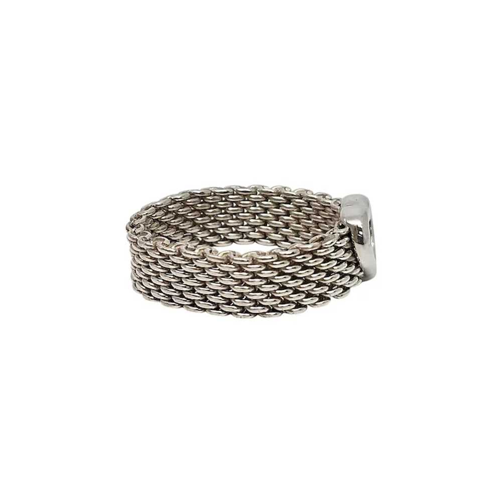 Tiffany & Co Somerset Sterling Silver Heart Mesh … - image 4