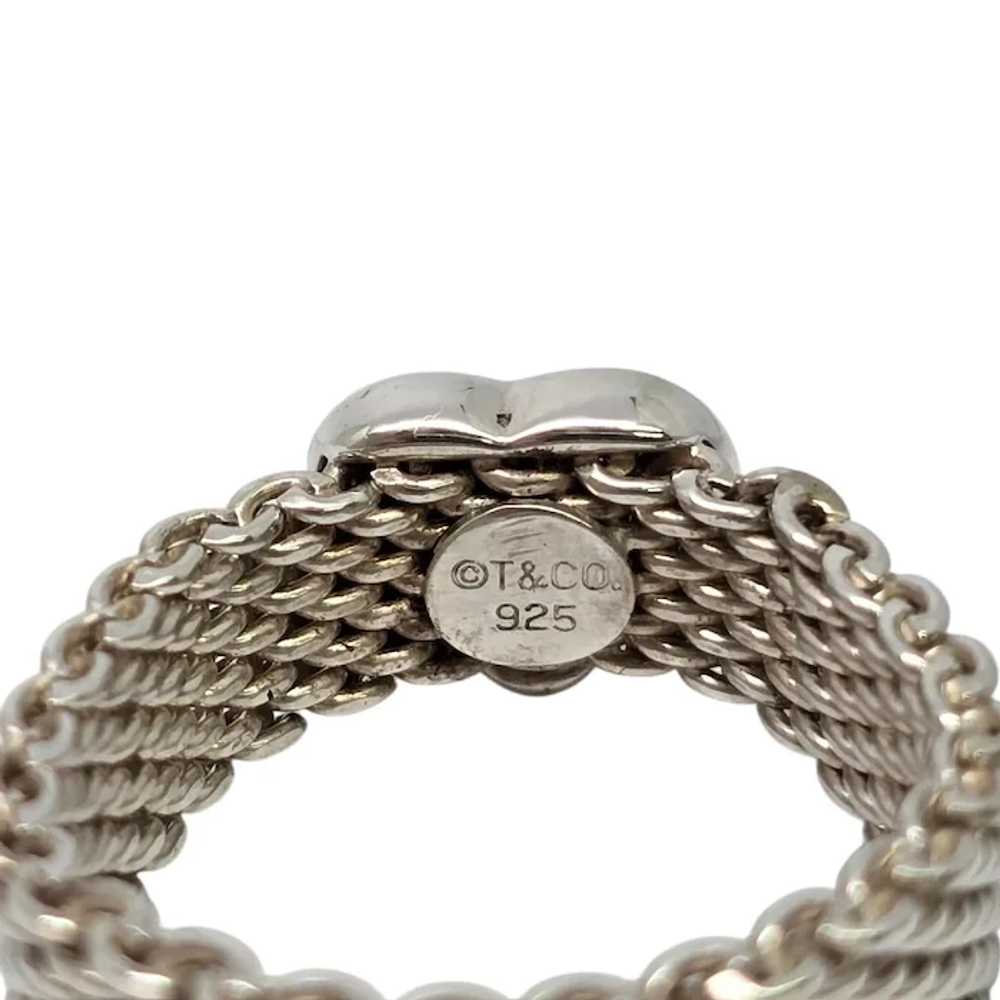 Tiffany & Co Somerset Sterling Silver Heart Mesh … - image 7