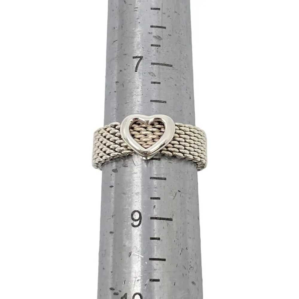 Tiffany & Co Somerset Sterling Silver Heart Mesh … - image 8