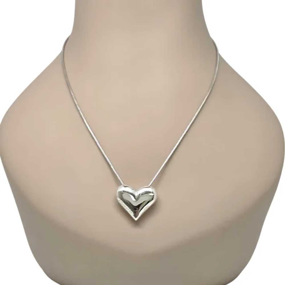 Tiffany & Co Sterling Silver Puffy Heart Pendant … - image 10