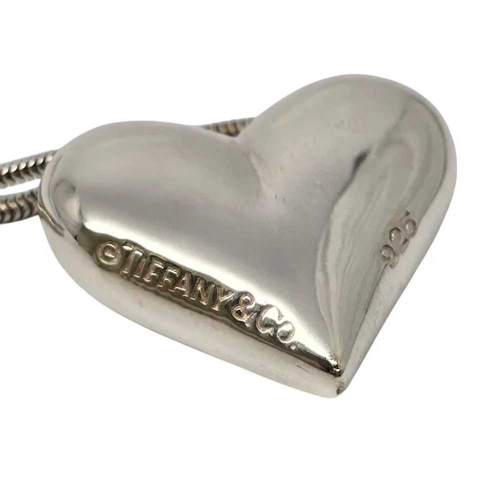 Tiffany & Co Sterling Silver Puffy Heart Pendant … - image 8