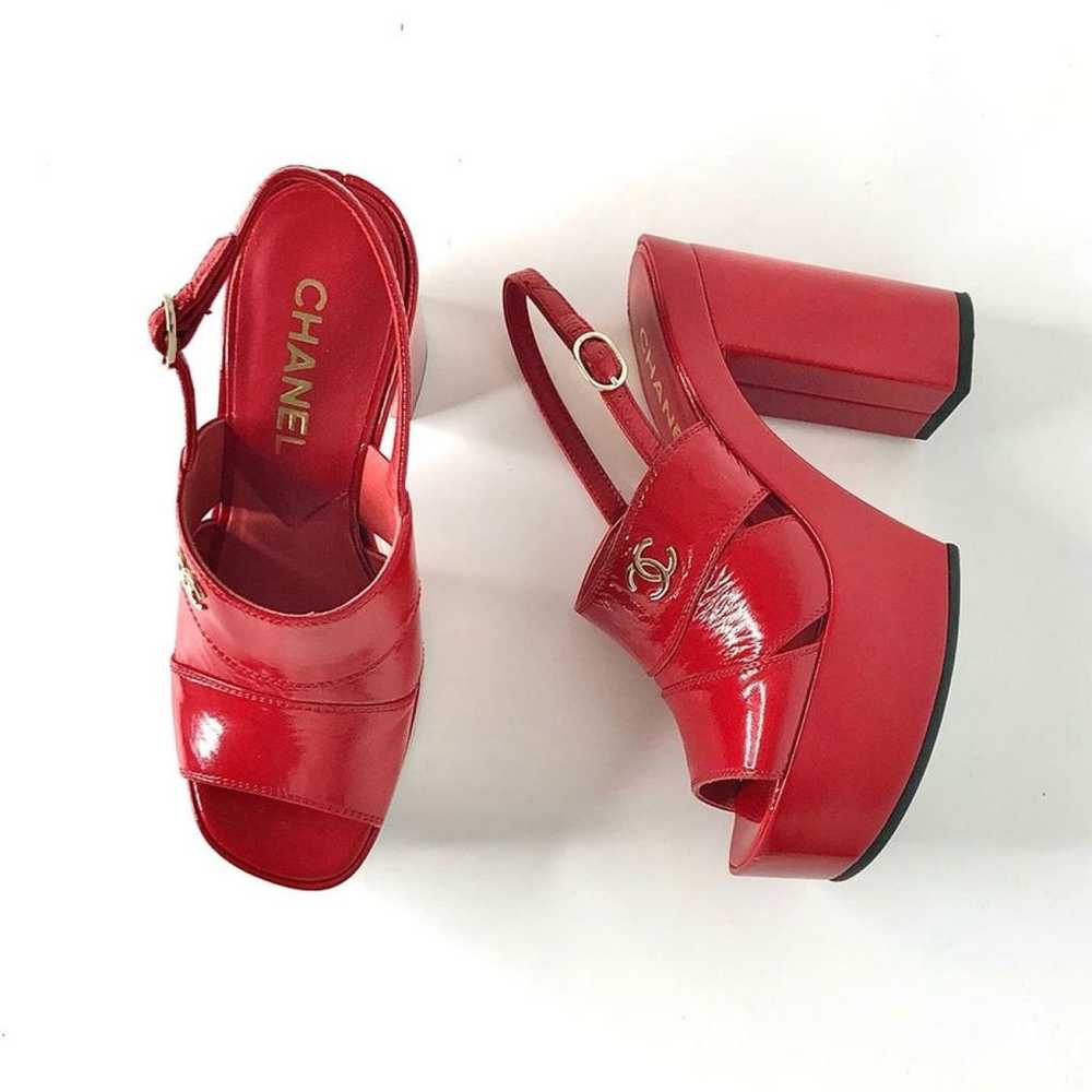 Chanel Slingback patent leather sandal - image 4