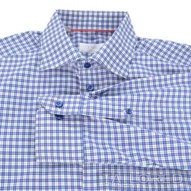 ETON Blue Check 100% Cotton Mens Luxury Contempor… - image 1