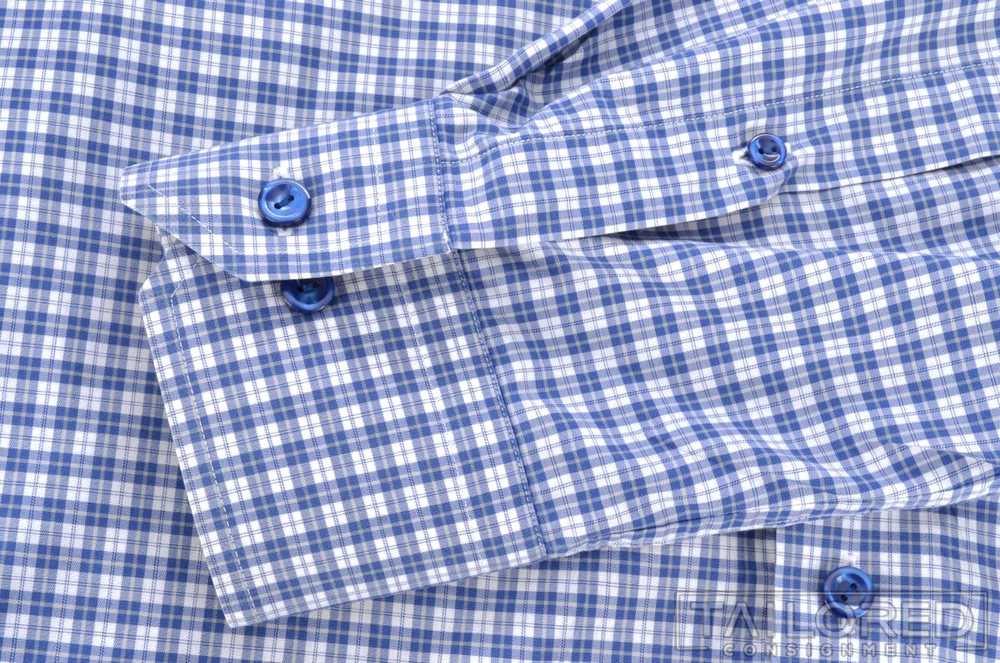 ETON Blue Check 100% Cotton Mens Luxury Contempor… - image 2