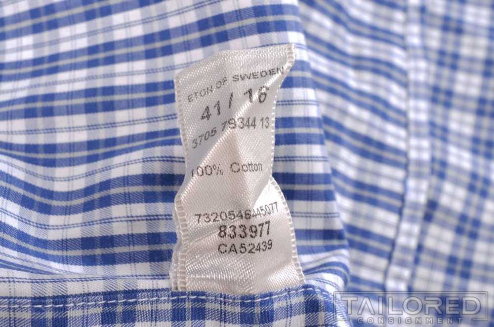 ETON Blue Check 100% Cotton Mens Luxury Contempor… - image 6