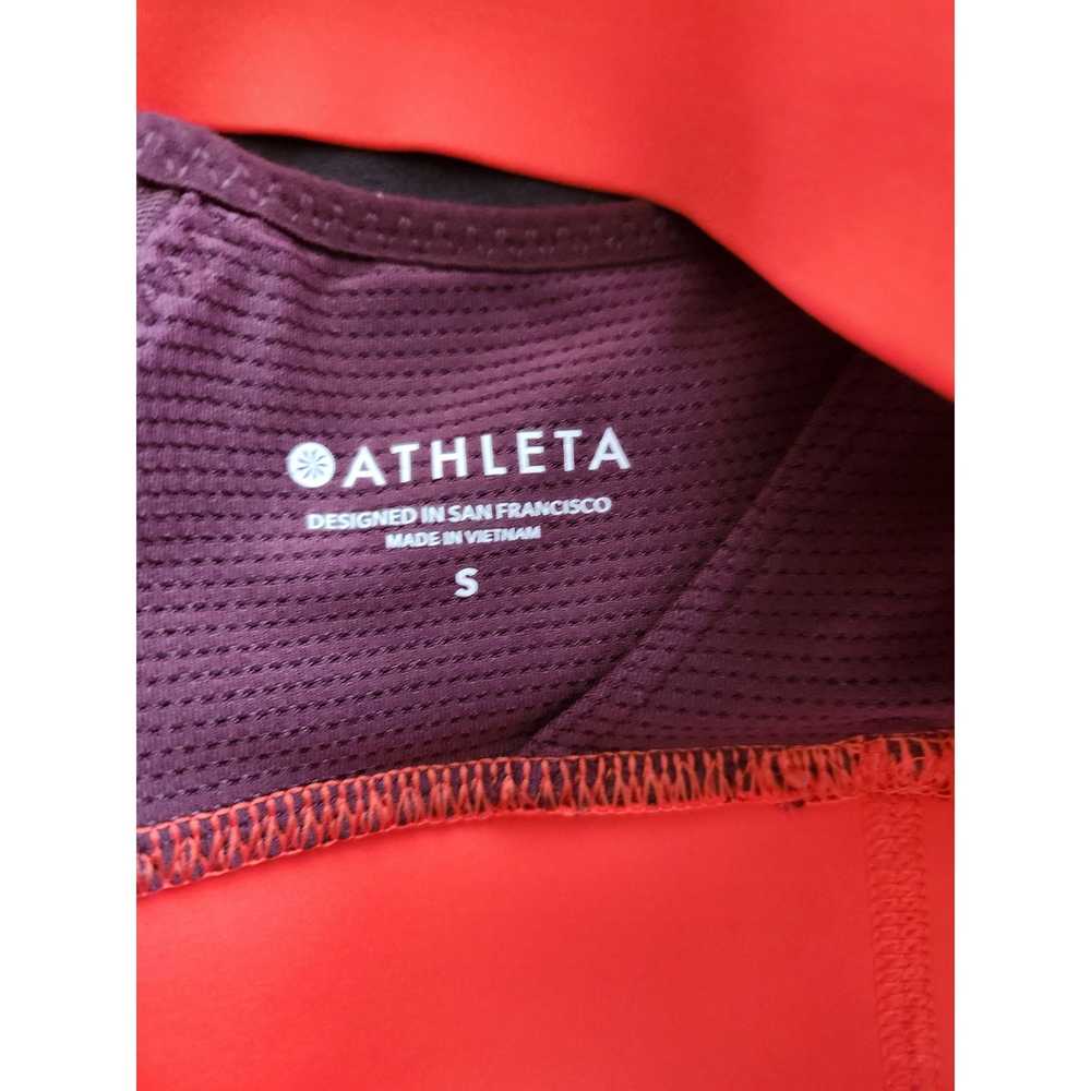 Athleta Athleta Tenacity Mesh Plunge small Burgun… - image 4