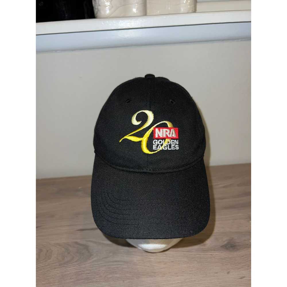 Vintage NRA Hat Golden Eagles 20 Black Gold Cap H… - image 1