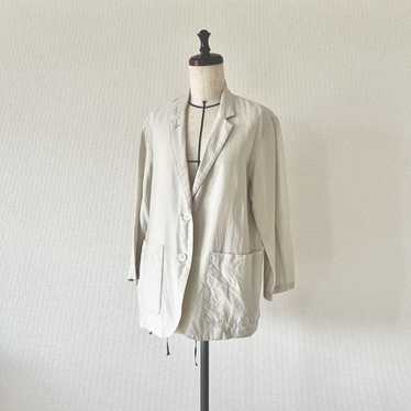 Margaret Howell Cotton Silk Tailored Jacket in Be… - image 1