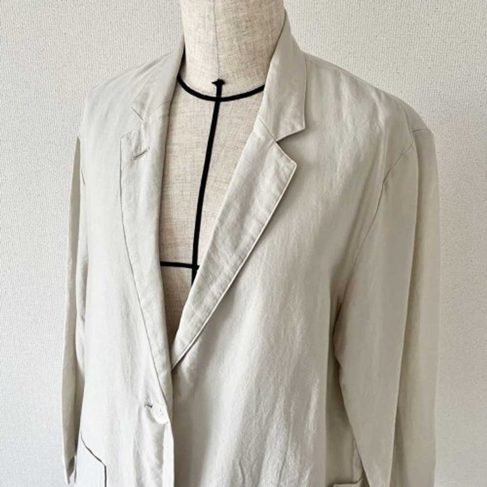 Margaret Howell Cotton Silk Tailored Jacket in Be… - image 2