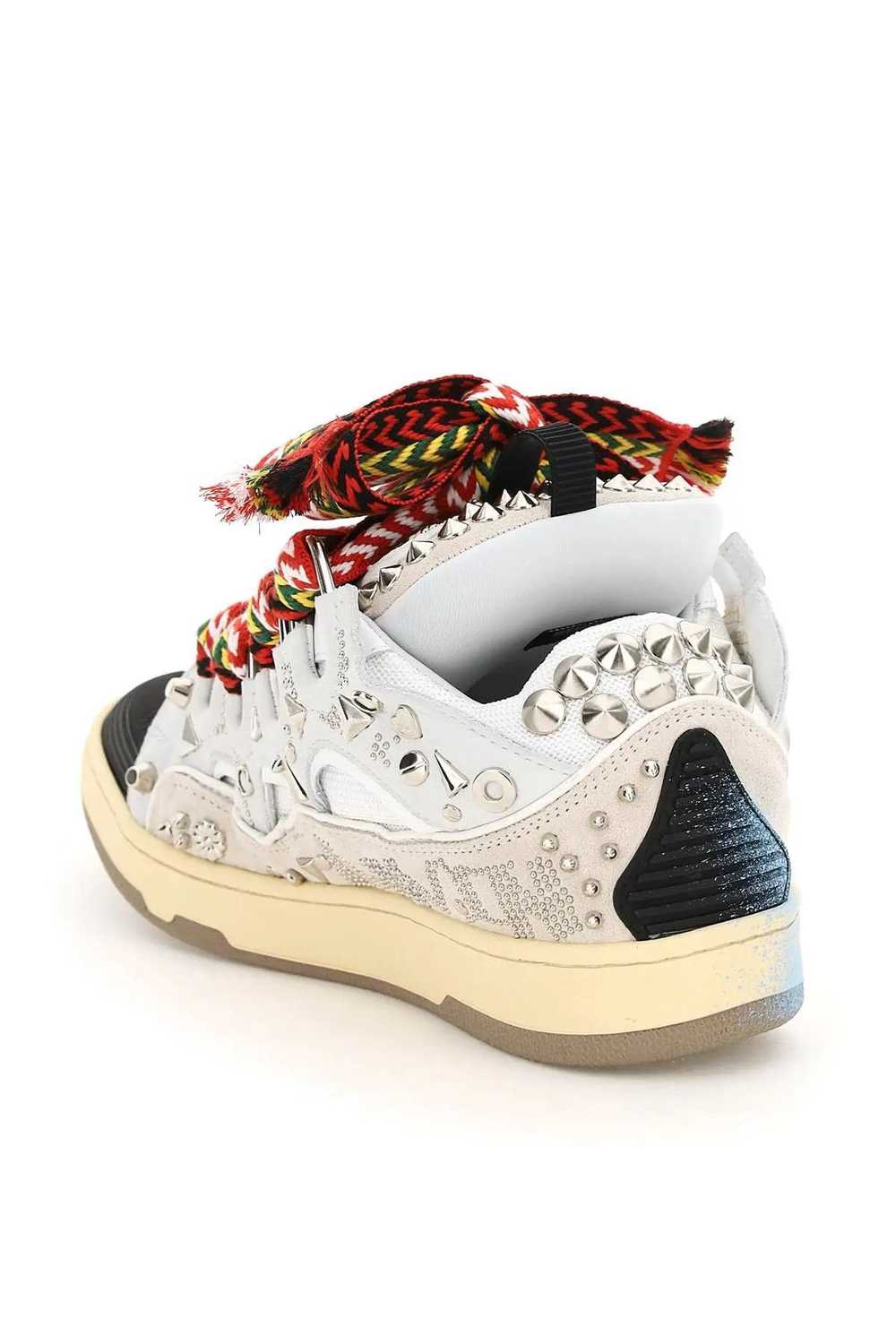 Lanvin Graffiti Print Curb Sneakers in Multicolor - image 3