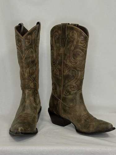 Durango Embroidered Leather Cowboy Boots