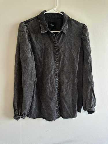 Rails Rails Angelica Black Acid Wash Top Button Fr