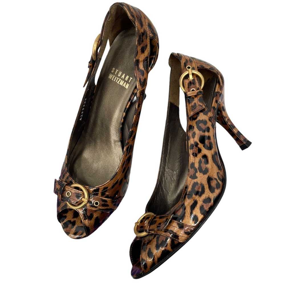 Stuart Weitzman Stuart Weitzman Leopard Patent Le… - image 1