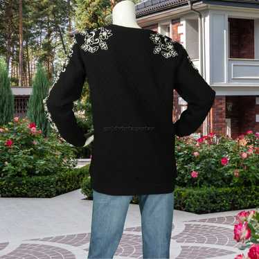 Other Staring At Stars Pearl Beaded Quilt Sweater… - image 1