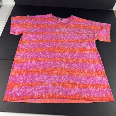 Vintage VTG 90s Too Extreme Pink Orange Faded Stri