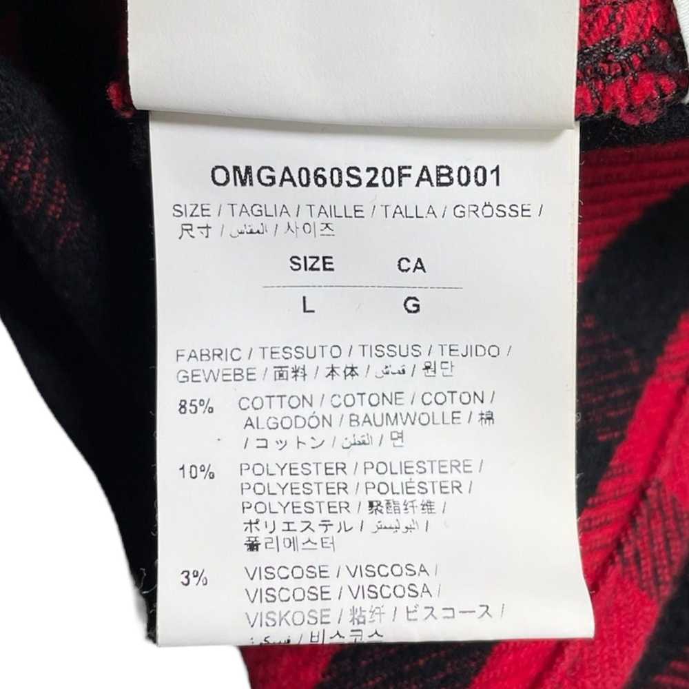 Off-White Diagonal Flannel Shirt Red Black - image 5