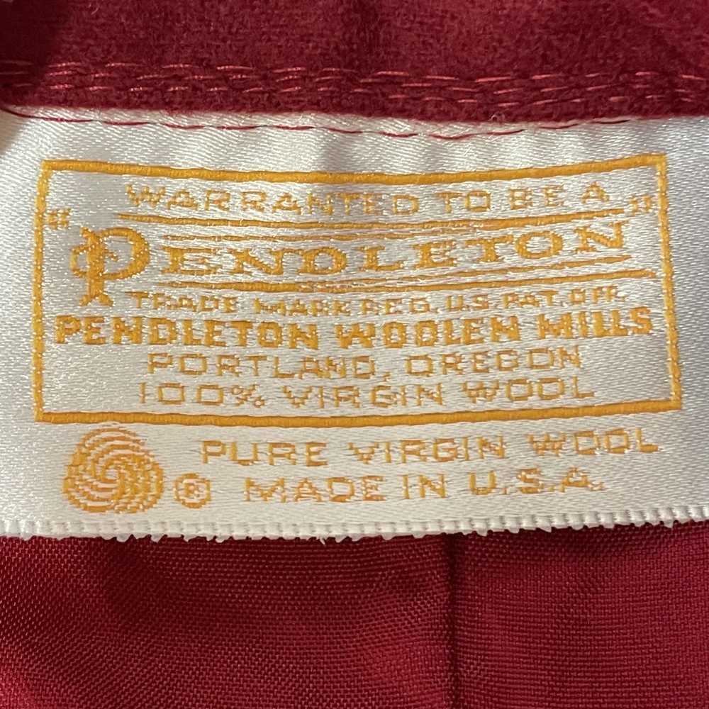 Pendleton Vtg Pendleton RED Lined A LINE Thick Wo… - image 3