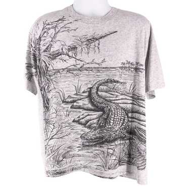 Vintage 90s alligator AOP all over print tshirt 19