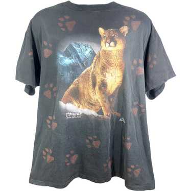 Vintage Vintage Cougar AOP Paw Print Nature Tee - image 1