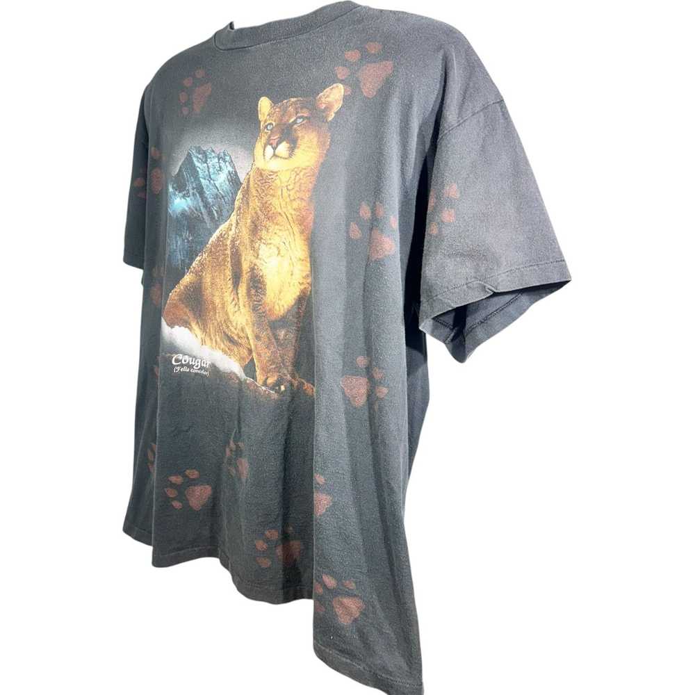 Vintage Vintage Cougar AOP Paw Print Nature Tee - image 3