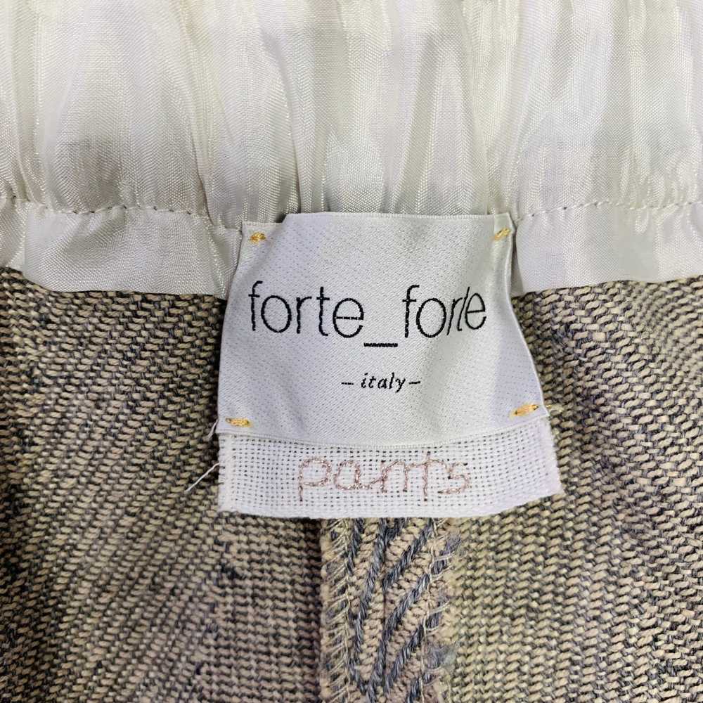 Designer FORTE_FORTE Grey Beige Cotton Blend Herr… - image 4