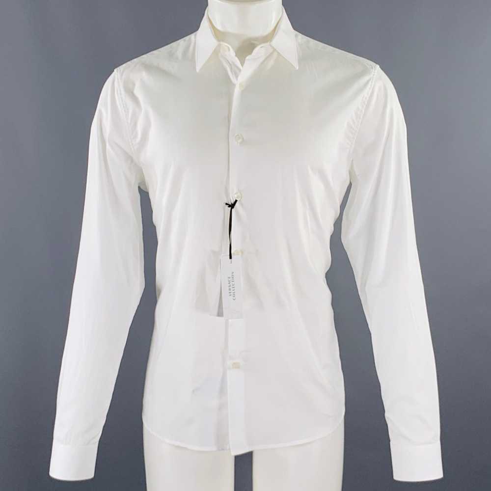 Versace VERSACE COLLECTION White Cotton Button Up… - image 1