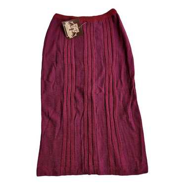 Non Signé / Unsigned Wool mid-length skirt - image 1