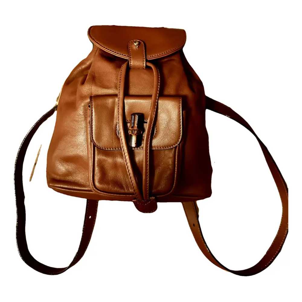 Gucci Bamboo Tassel Oval leather backpack - image 1