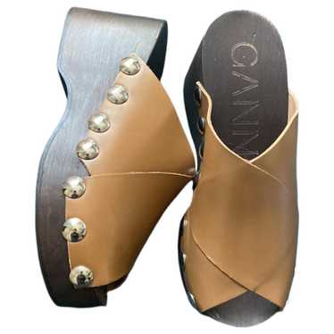 Ganni Leather mules & clogs