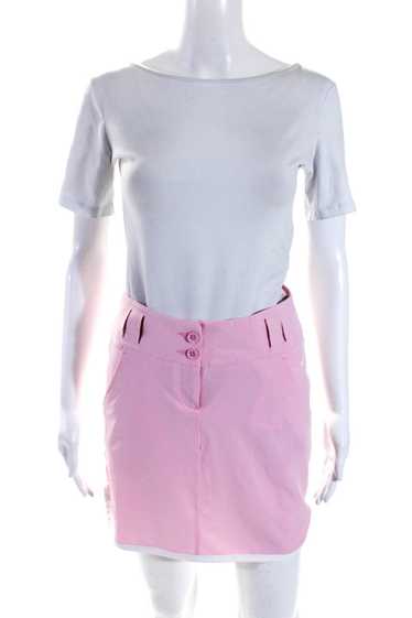 Nike Womens Zipper Fly Athletic Pencil Skirt Pink 