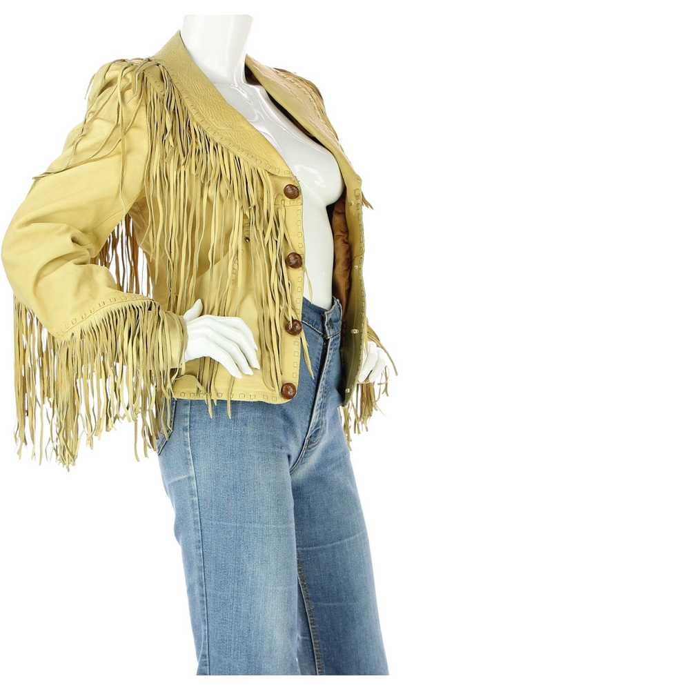 Vintage Leather Ranch Vintage Fringe Western Leat… - image 3